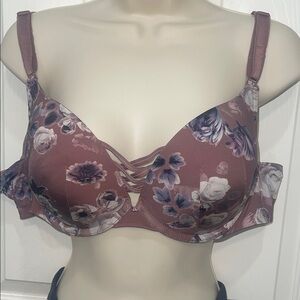 Torrid 42B Floral Underwire Bra in Mauve